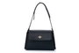 Lucky Bees Bolsa de Hombro Negra en Cuero de Polivinilo, 23x10x15 cm